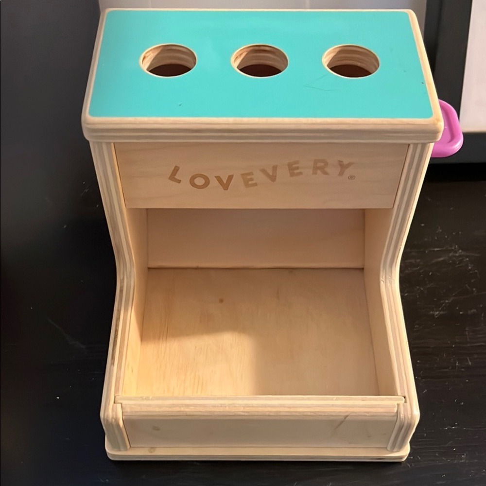 Lovevery Wooden Toy with Blue Top